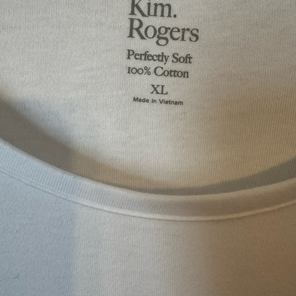 NWT Kim Rogers SUMMER/PATRIOTIC 3/4 SLEEVE TOP XLARGE #CL - Picture 4 of 6